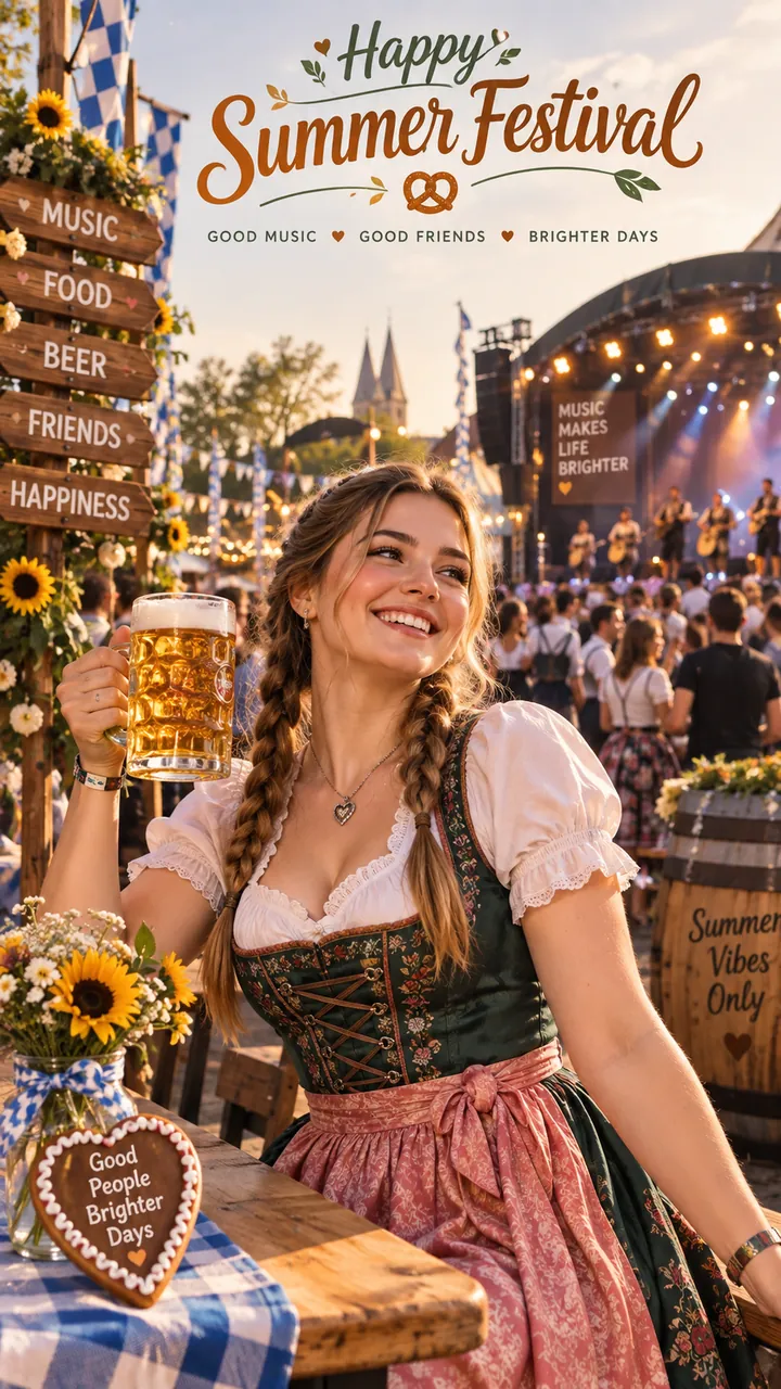 AI German Sommerfest Photo & Greeting Ideas
