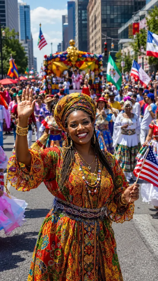 America's Cultural Parade: AI American Cultural Celebrations photo effect example 2