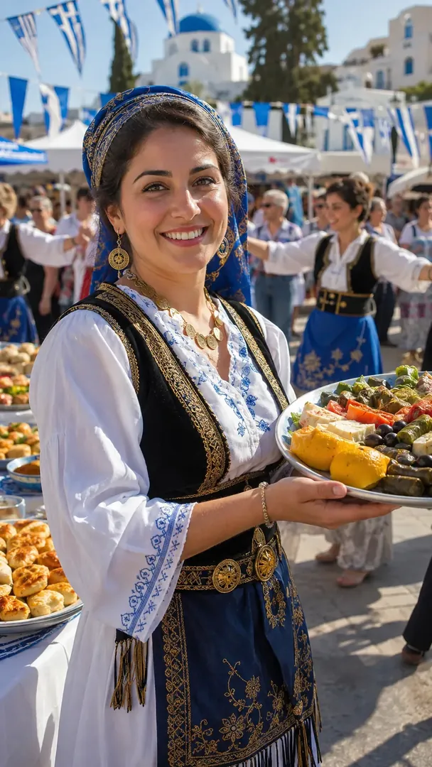 Greek-American Festival: AI American Cultural Celebrations photo effect