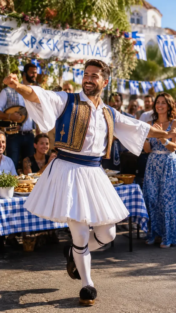 Greek-American Festival: AI American Cultural Celebrations photo effect example 2