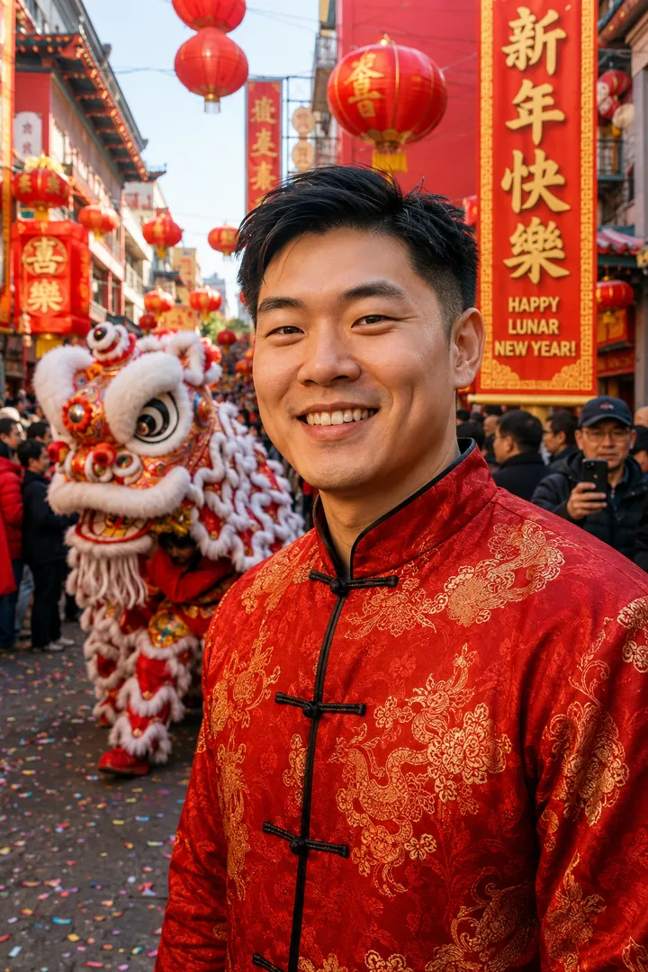 Lunar New Year Celebration: AI American Cultural Celebrations photo effect