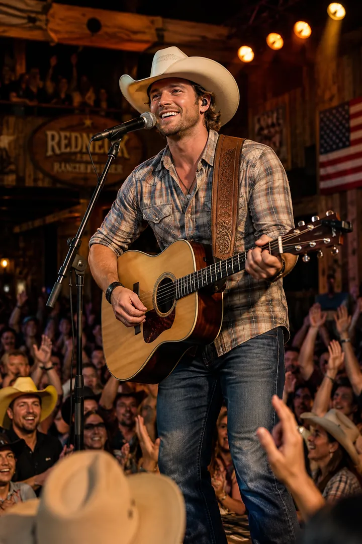 Country Music Night: AI Music & Concert Vibes photo effect example 2