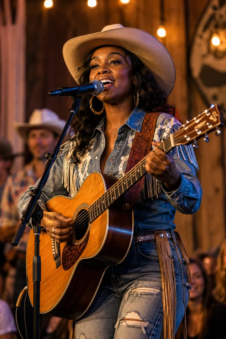 Country Music Night: AI Music & Concert Vibes photo effect