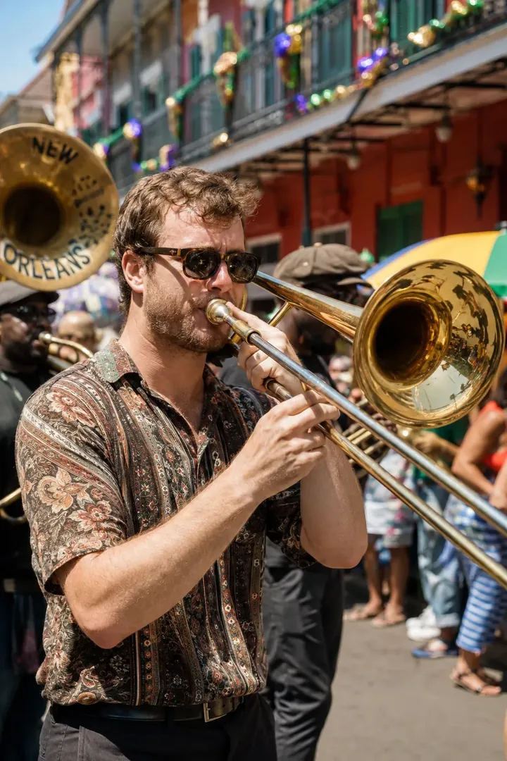 New Orleans Street Band: AI Music & Concert Vibes photo effect