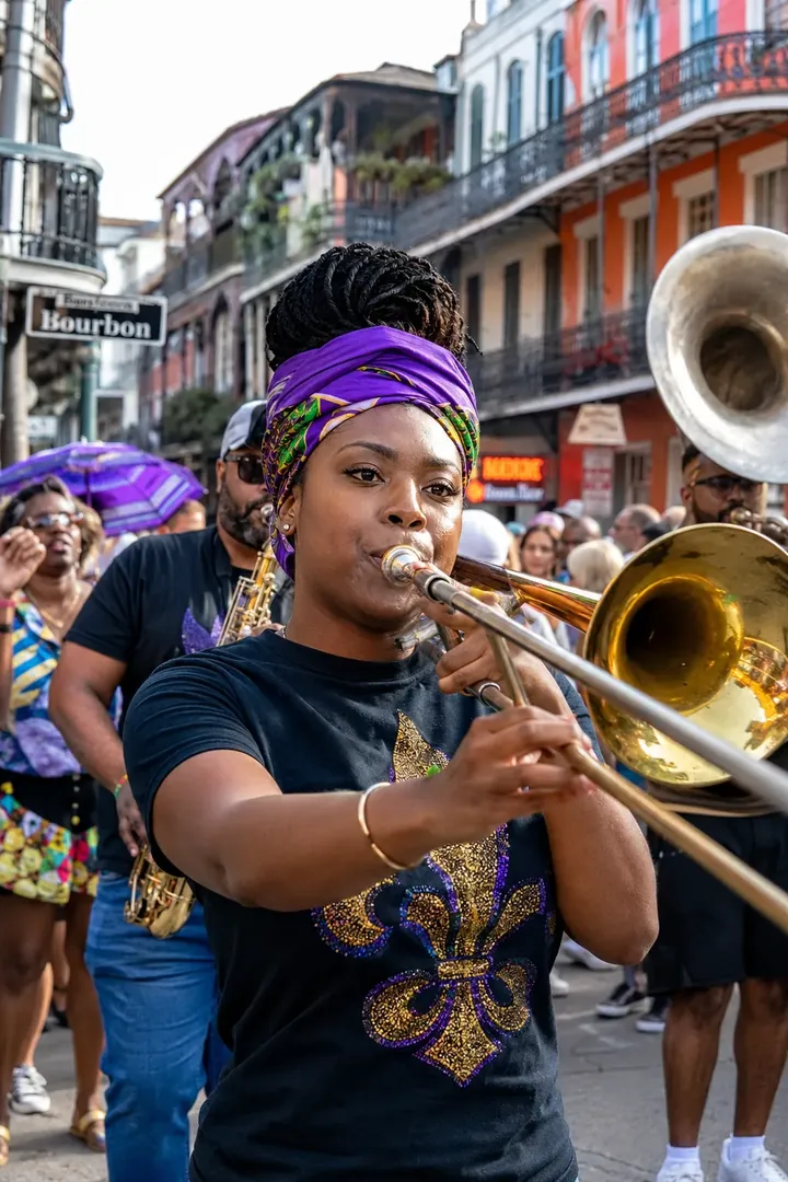 New Orleans Street Band: AI Music & Concert Vibes photo effect example 2
