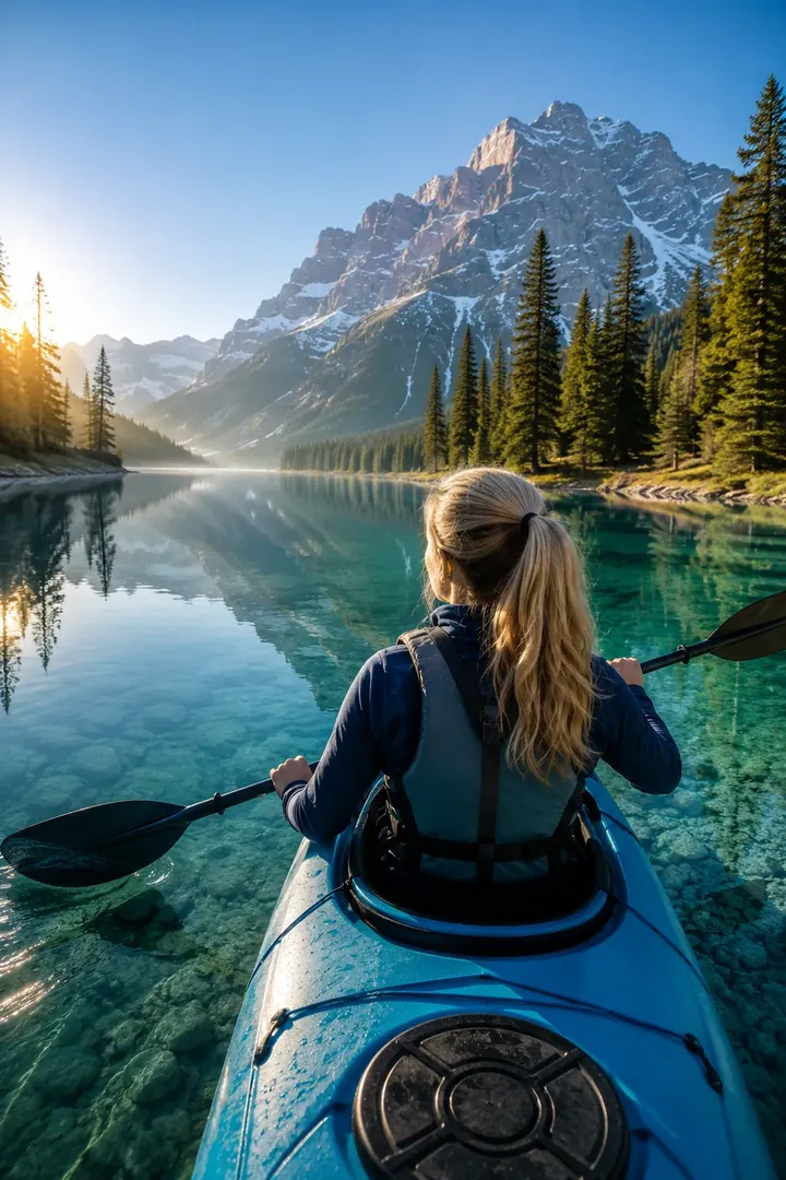 Mountain Lake Escape: AI Great Outdoors & National Parks photo effect example 2