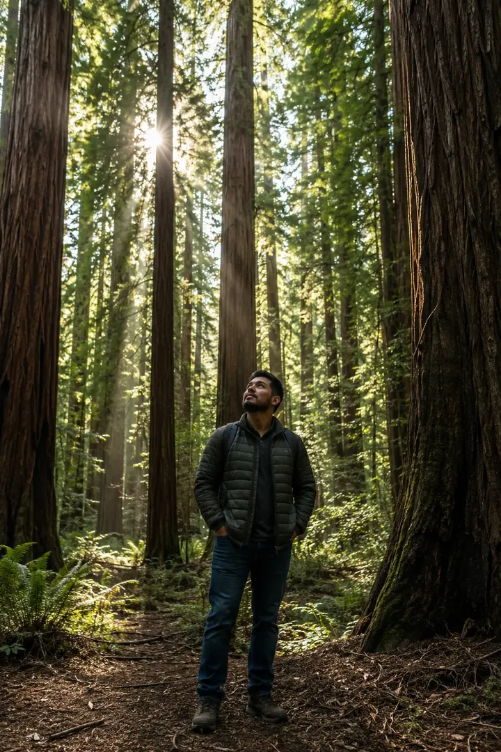 Redwood Forest: AI Great Outdoors & National Parks photo effect