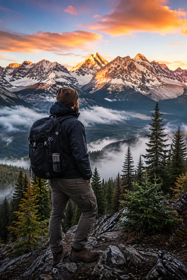 Rocky Mountain Sunrise: AI Great Outdoors & National Parks photo effect example 2