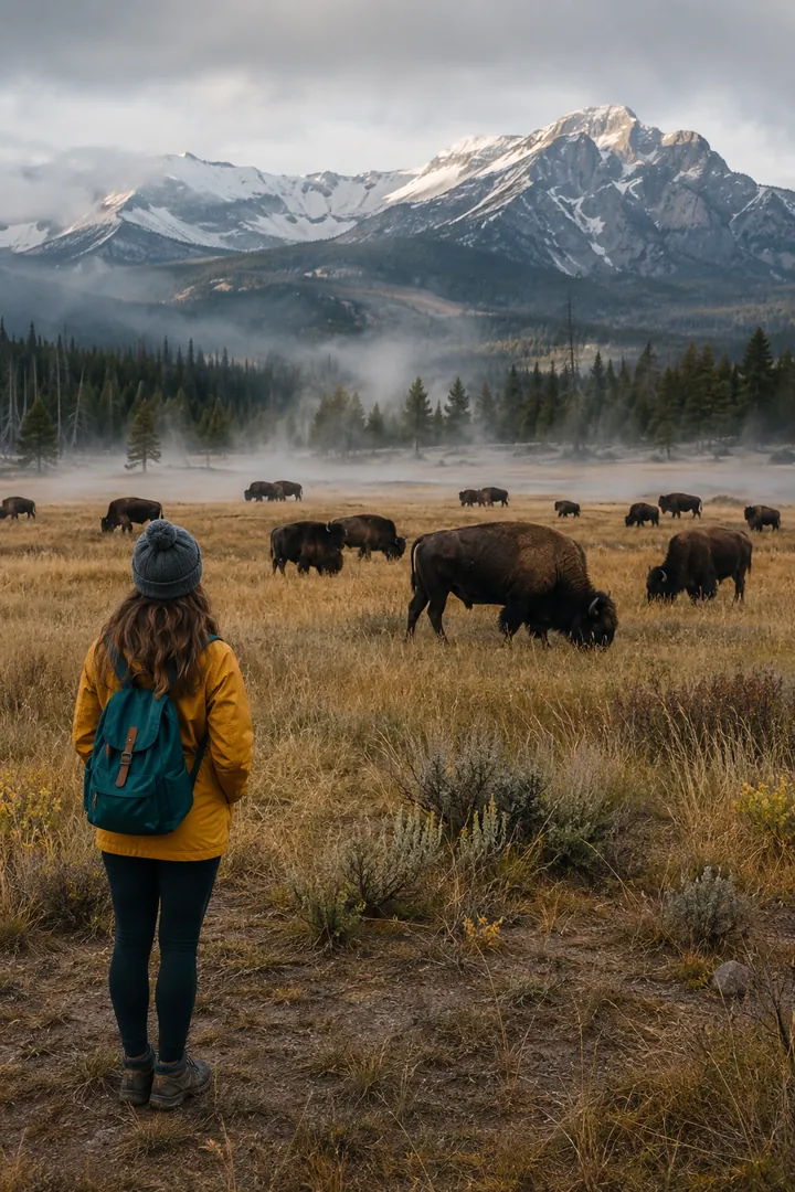 Yellowstone Wildlife: AI Great Outdoors & National Parks photo effect example 2