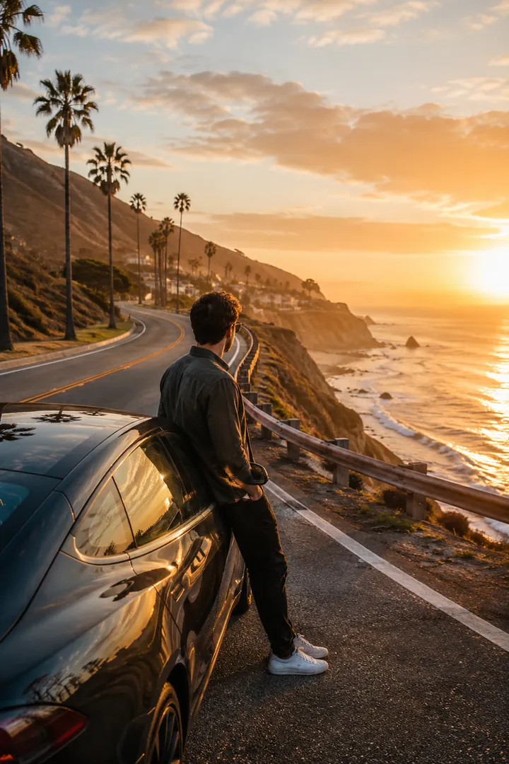 Pacific Coast Highway: AI Road Trip & Summer Drives photo effect example 2