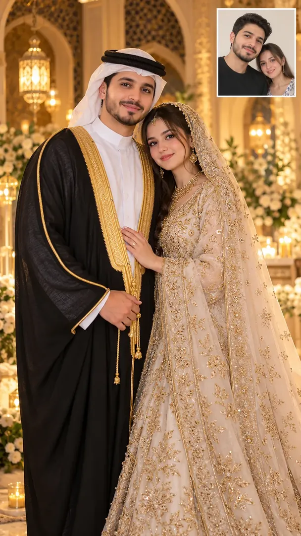 Gulf Wedding Look: AI Arabian Cultural & Fashion photo effect example 2