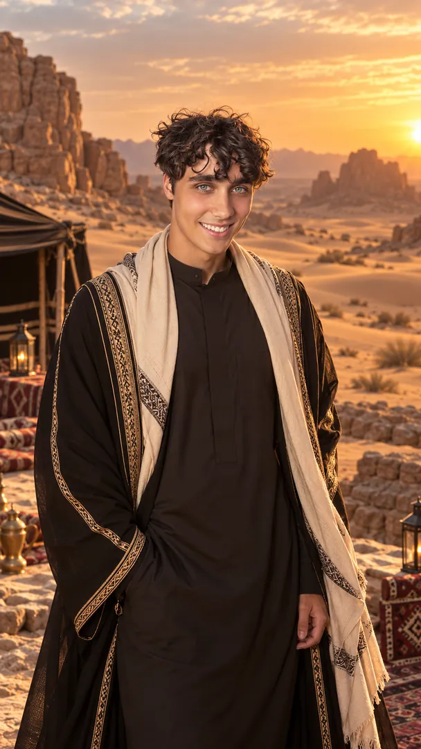 Saudi Desert Portrait: AI Arabian Desert photo effect example 2