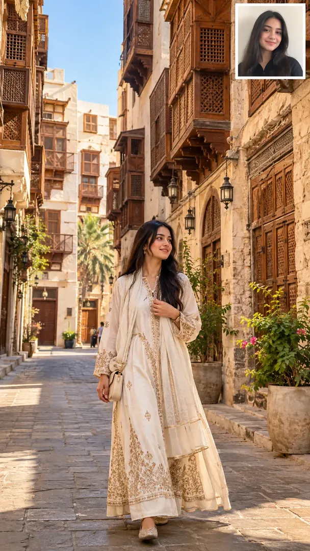 Al-Balad Jeddah Heritage: AI Arabian Heritage photo effect example 2