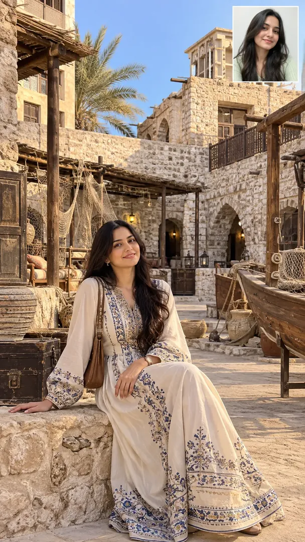 Old Kuwait Heritage: AI Arabian Heritage photo effect