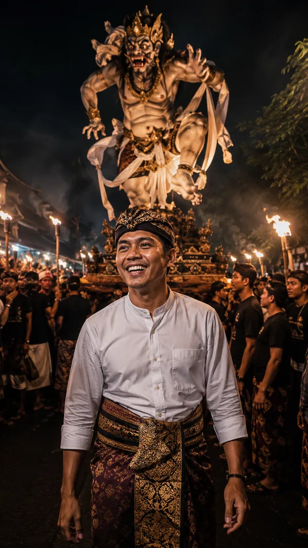 Ogoh-Ogoh Night Parade: AI Balinese Hindu Festivals photo effect