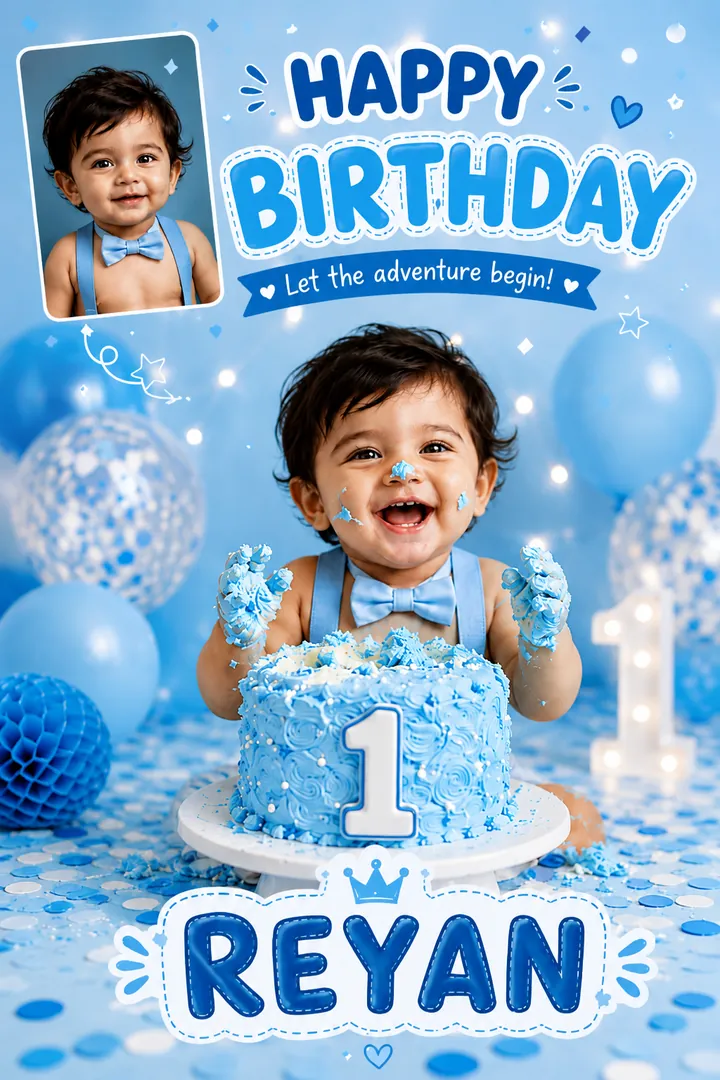 Cake Smash: AI Birthday Posters & Custom Wishes photo effect example 2
