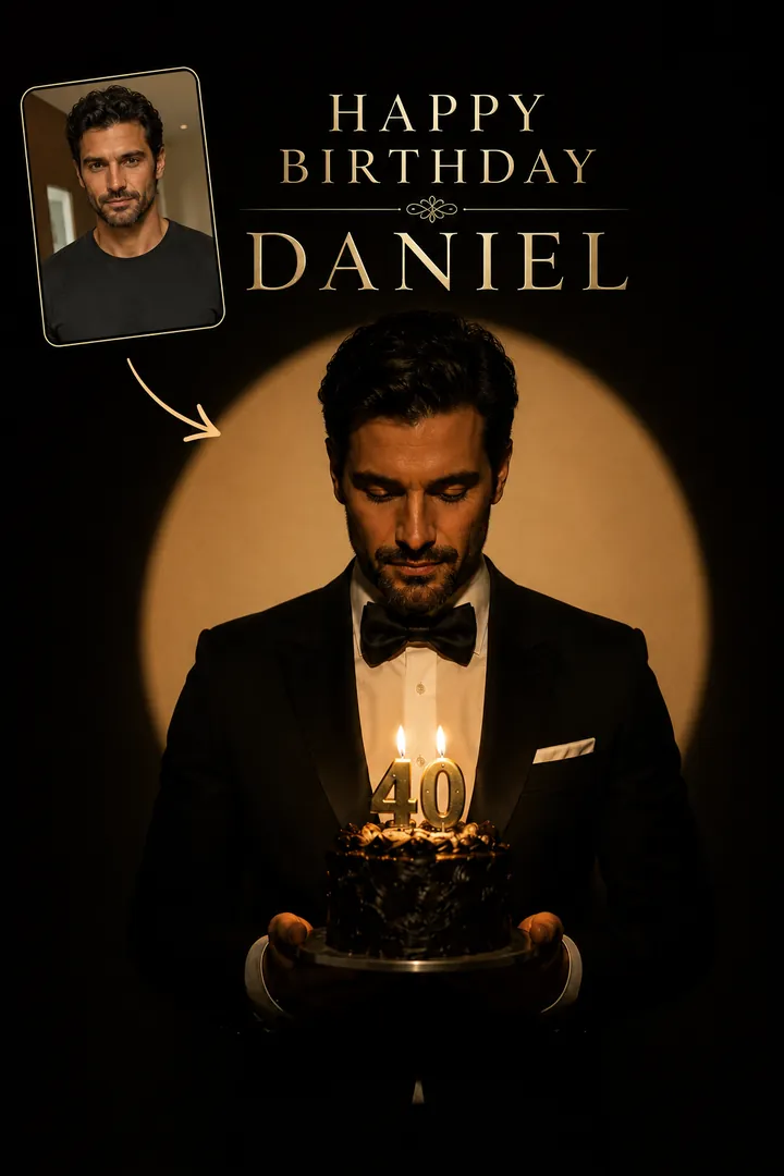 Spotlight: AI Birthday Posters & Custom Wishes photo effect example 2