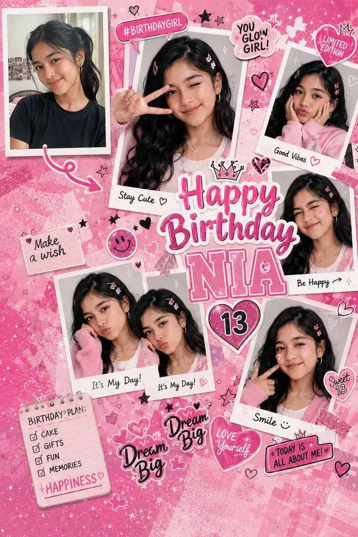 Photocard Booth: AI Birthday Posters & Custom Wishes photo effect