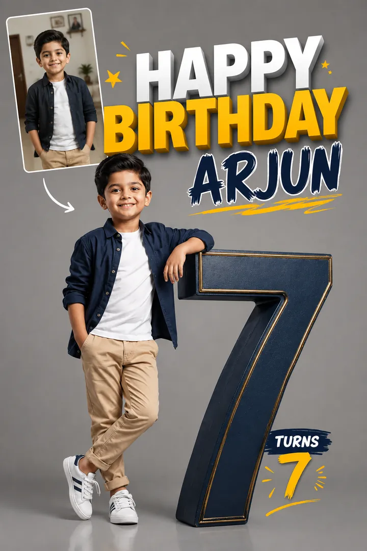 Milestone Poster: AI Birthday Posters & Custom Wishes photo effect example 2
