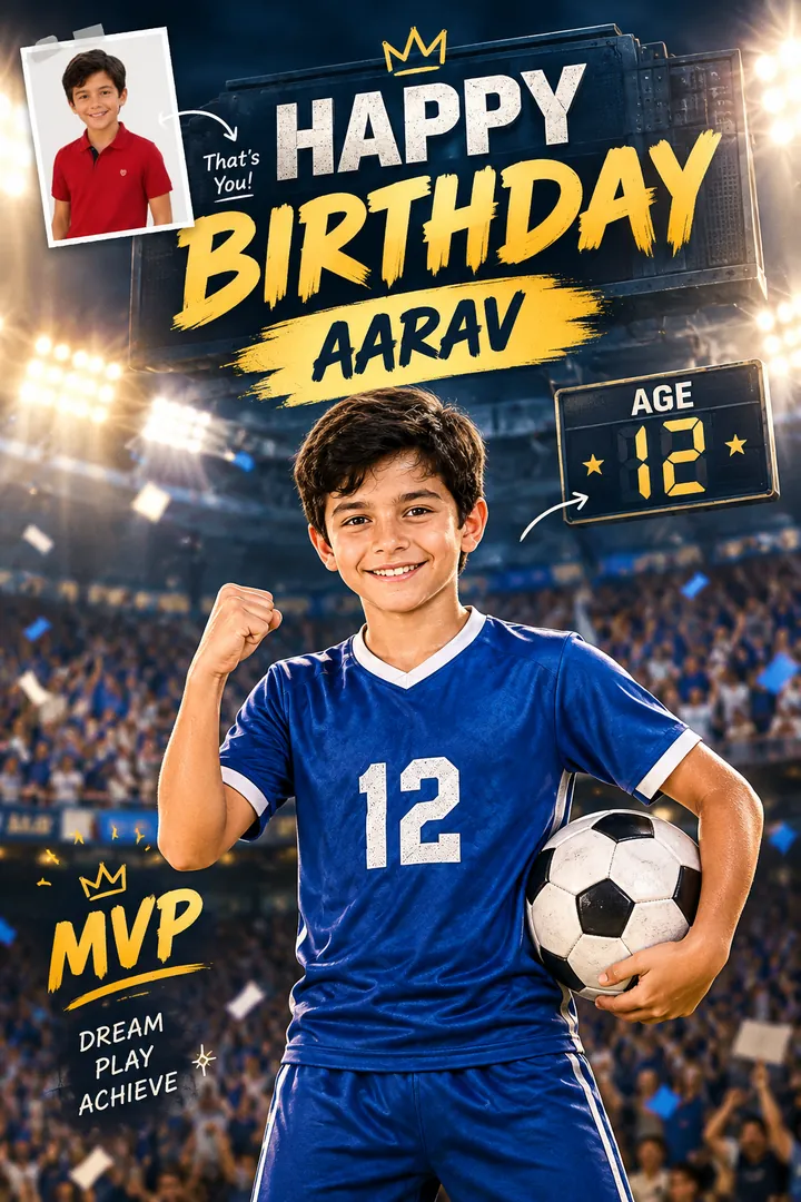 Birthday MVP: AI Birthday Posters & Custom Wishes photo effect example 2