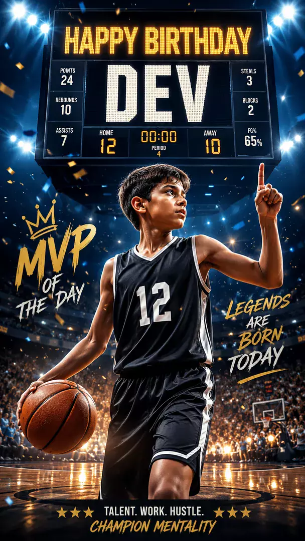 Birthday MVP — AI photo example