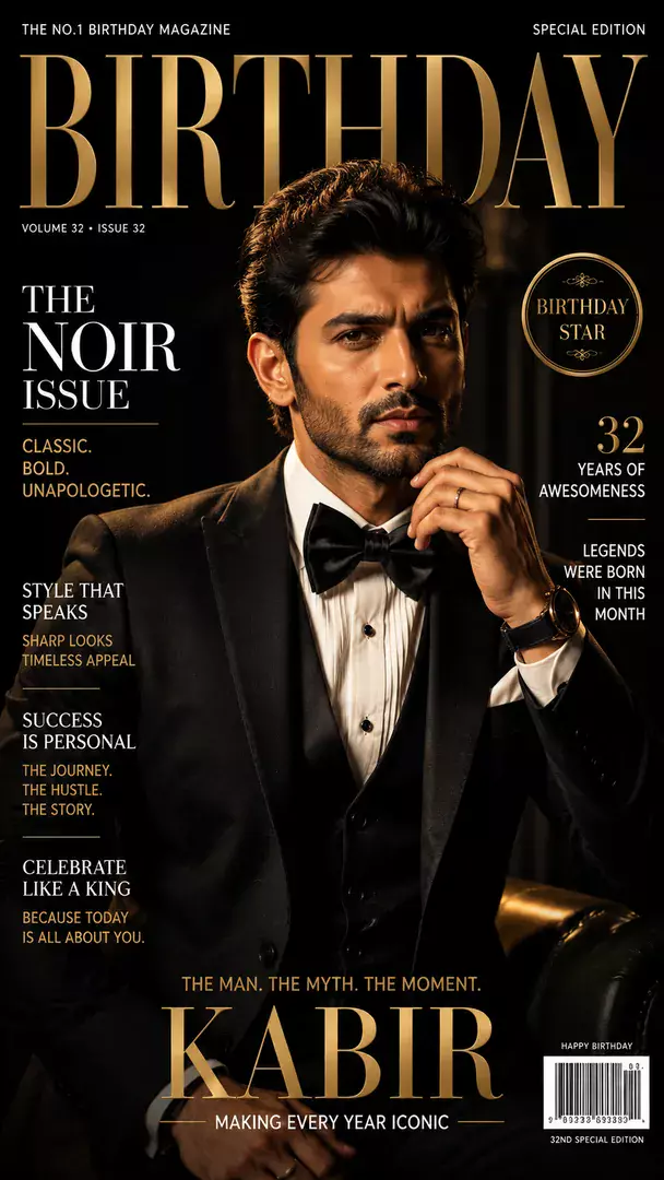 Magazine Cover AI photo example 2