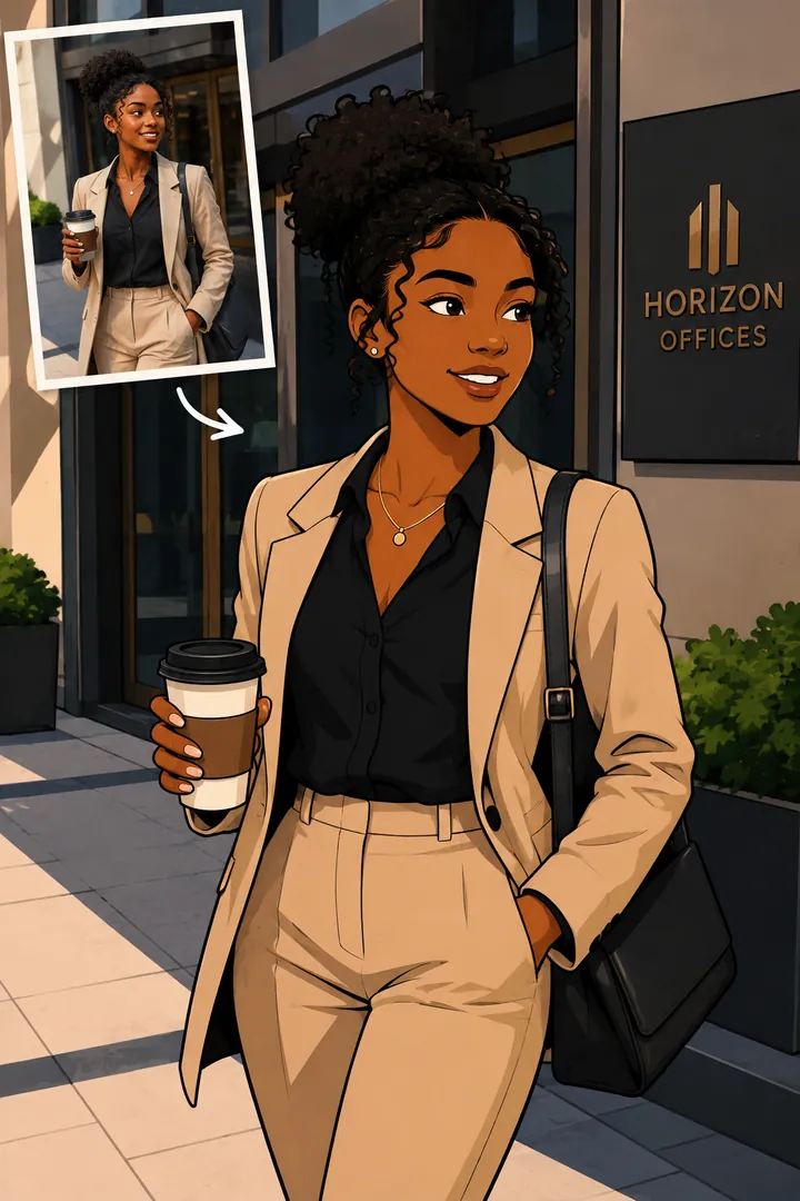 Flat Cartoon — AI photo example