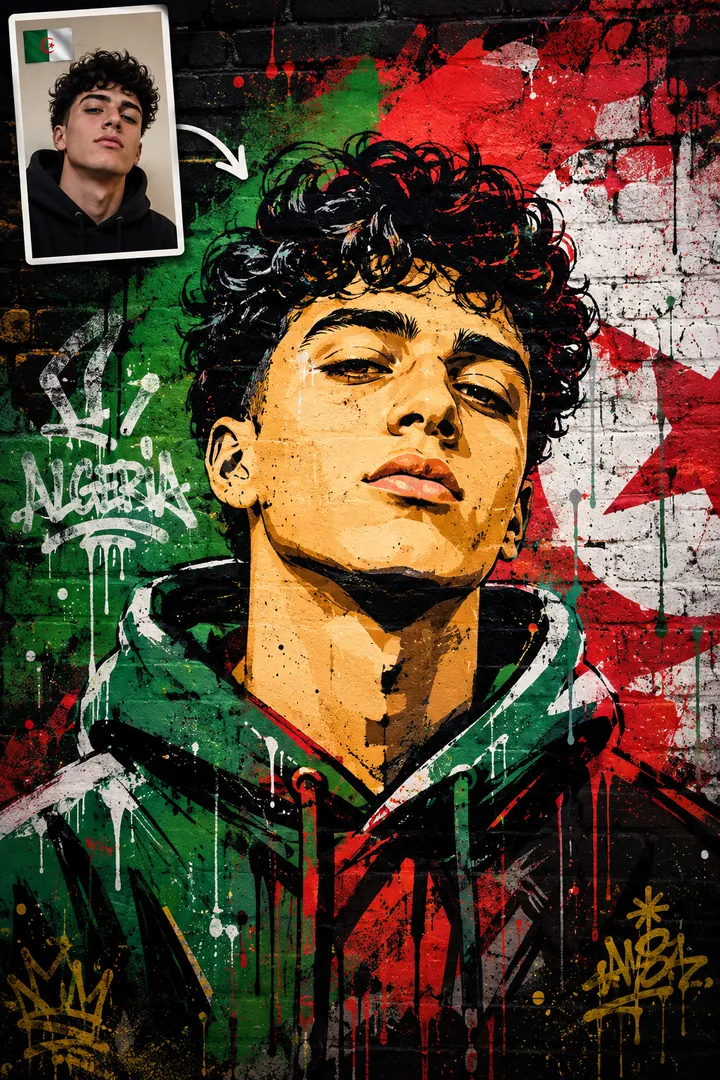 Graffiti Street Art AI photo example 2