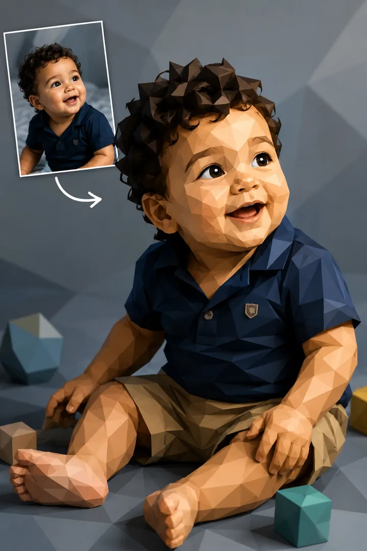 Low-Poly 3D — AI photo example