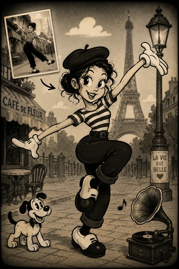 Vintage Toon AI photo example 2