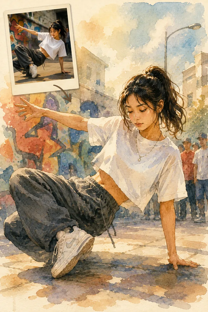 Watercolor Storybook — AI photo example