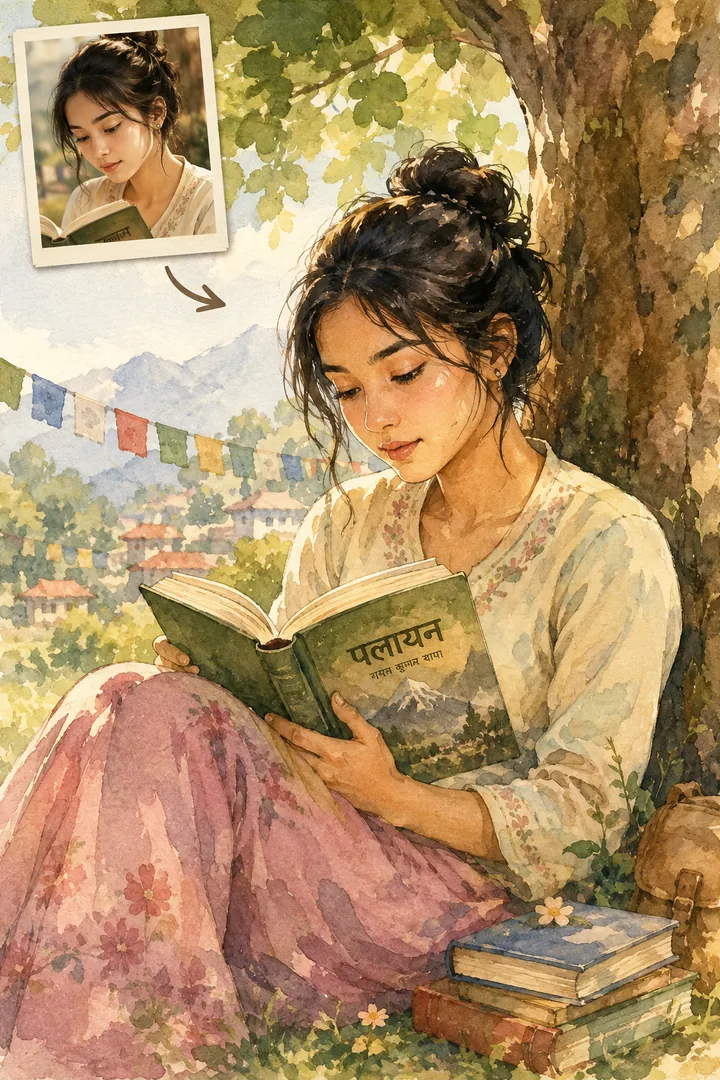 Watercolor Storybook AI photo example 2