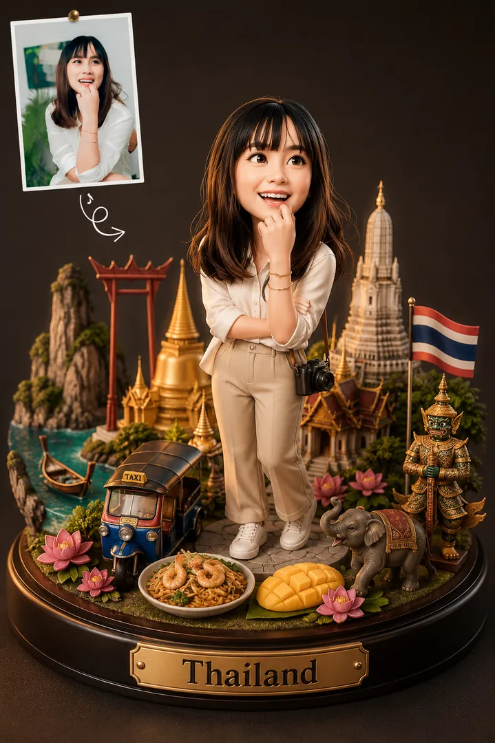3D Travel Diorama: AI Chibi Art & Cute Avatars photo effect example 2