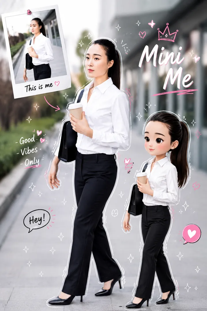 Chibi Duo Portrait: AI Chibi Art & Cute Avatars photo effect