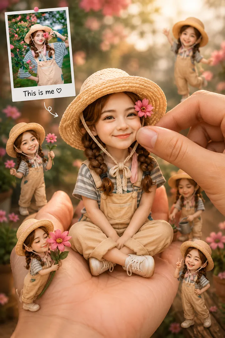 Mini-Me in Hand: AI Chibi Art & Cute Avatars photo effect