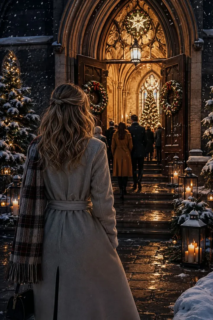 Traditional Christmas Church: AI Christmas photo effect example 2
