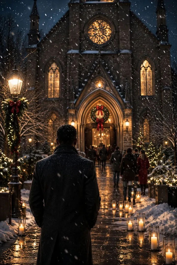 Traditional Christmas Church: AI Christmas photo effect