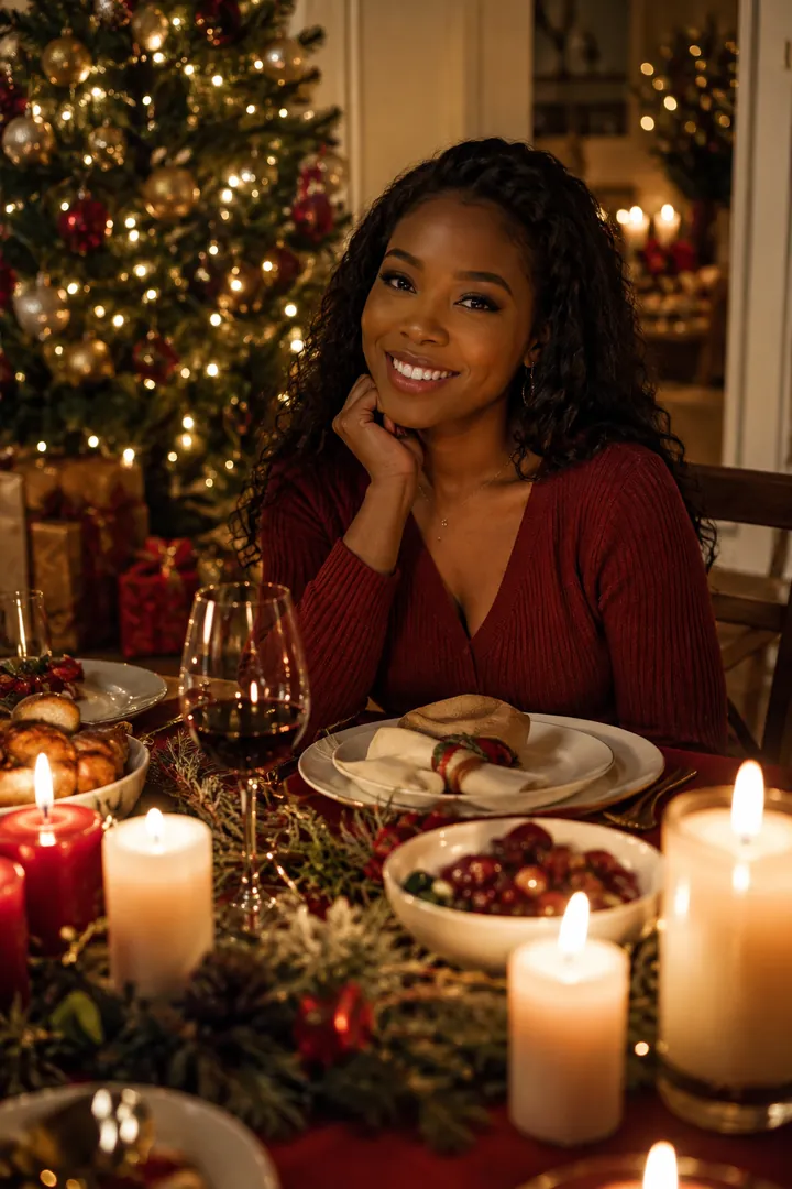 Christmas Eve Candlelight: AI Christmas photo effect