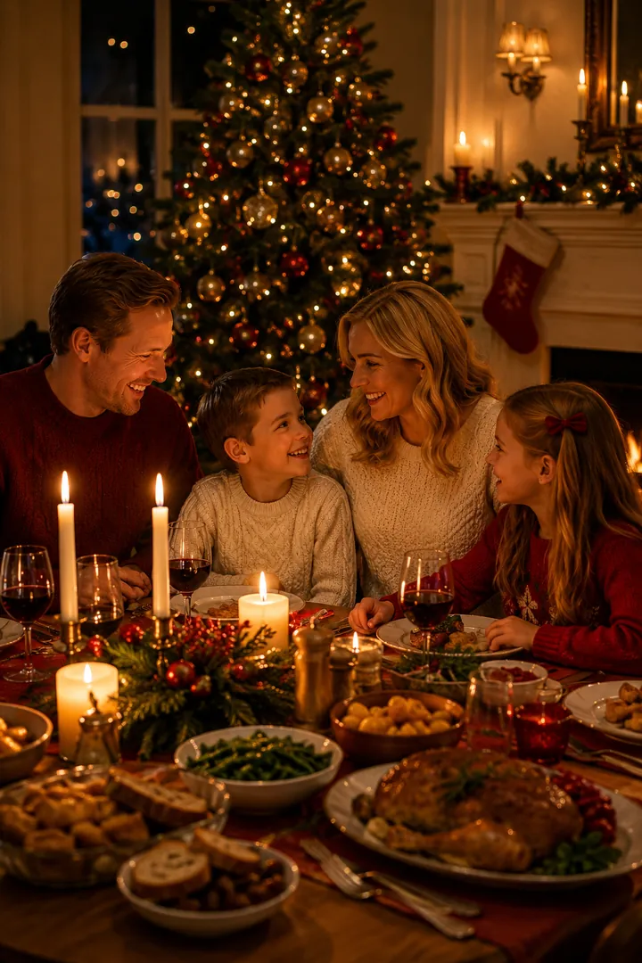 Christmas Eve Candlelight: AI Christmas photo effect example 2