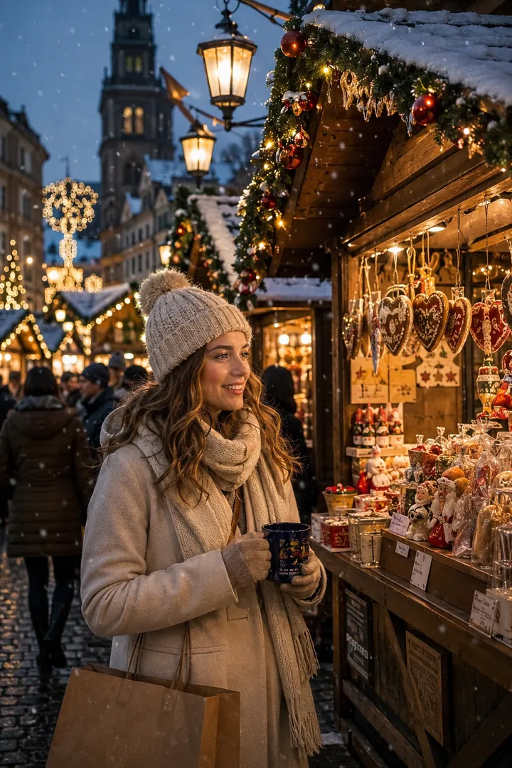 Christmas Market: AI Christmas photo effect example 2