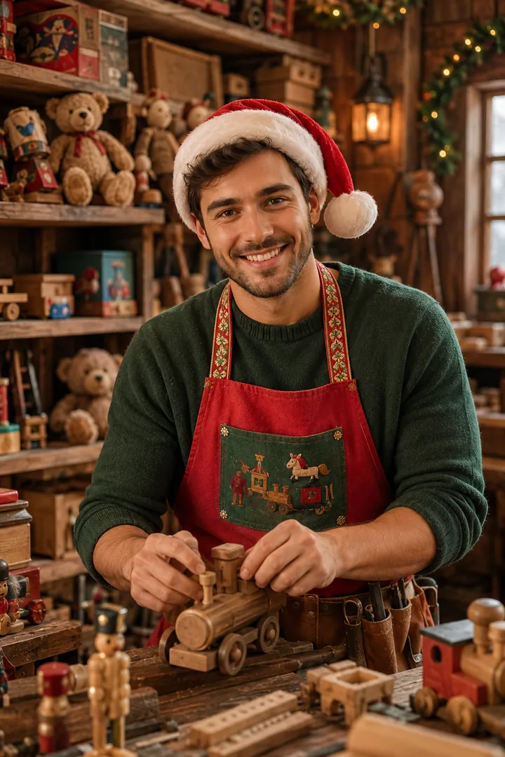 Santa's Workshop: AI Christmas photo effect example 2