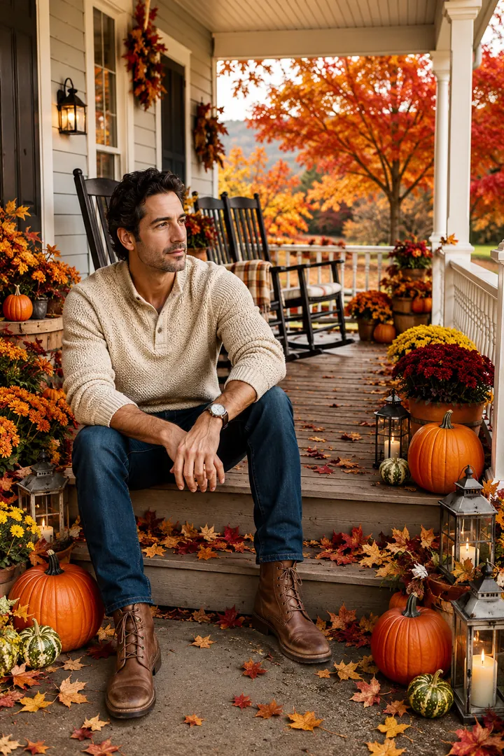 Autumn Porch: AI Cozy & Autumn Aesthetic photo effect