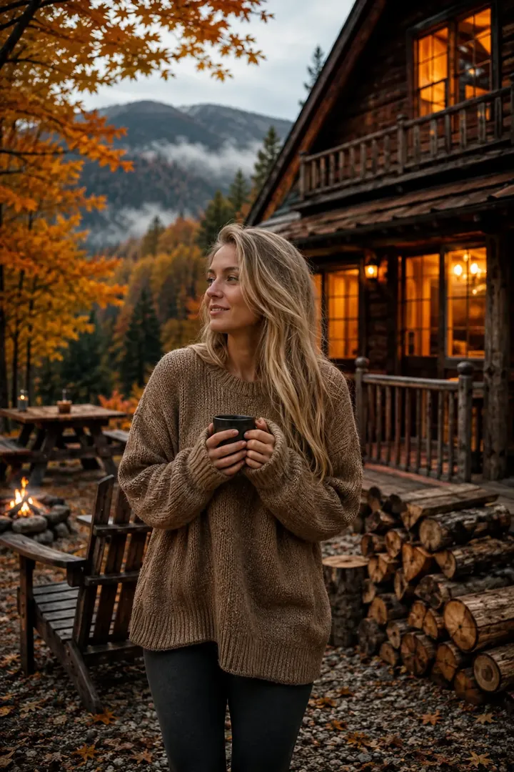 Cabin Weekend: AI Cozy & Autumn Aesthetic photo effect example 2
