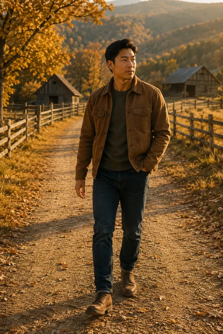 Autumn Country Road: AI Cozy & Autumn Aesthetic photo effect example 2