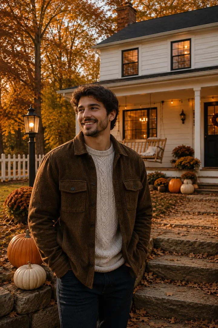 Cozy American Farmhouse: AI Cozy & Autumn Aesthetic photo effect example 2