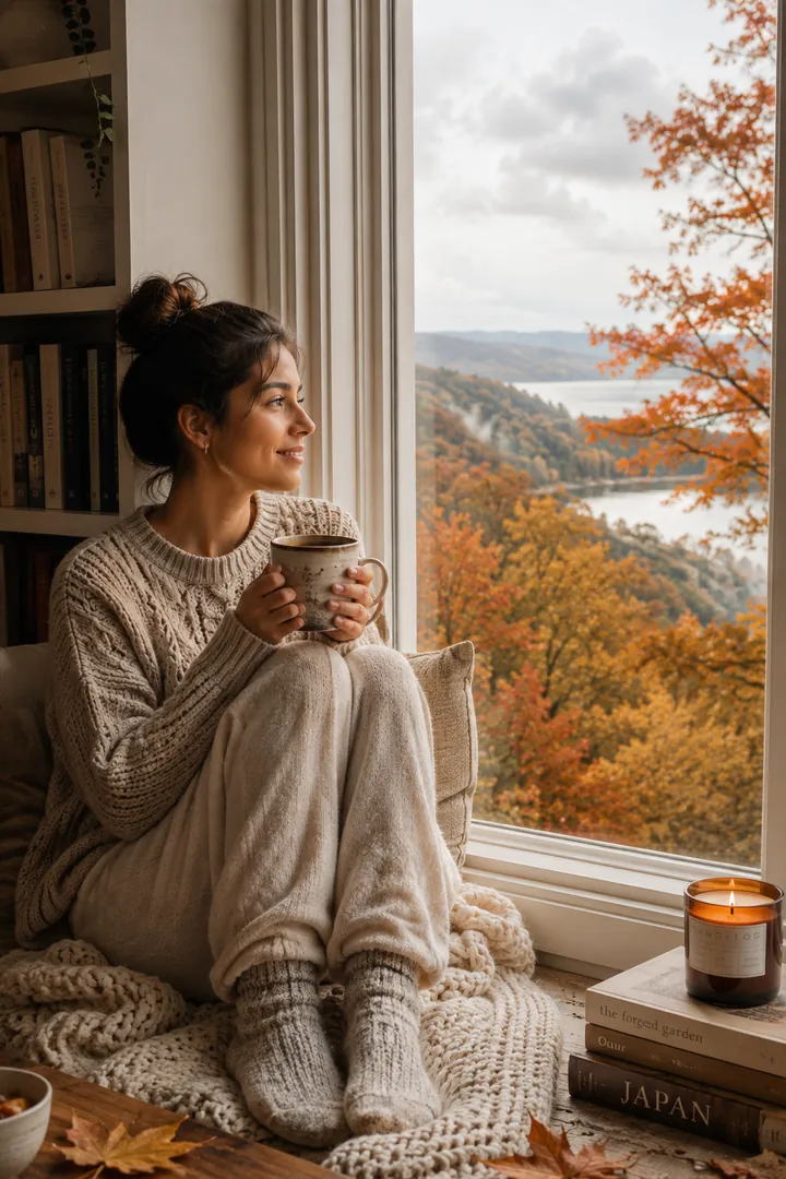 Cozy Morning Coffee: AI Cozy & Autumn Aesthetic photo effect example 2