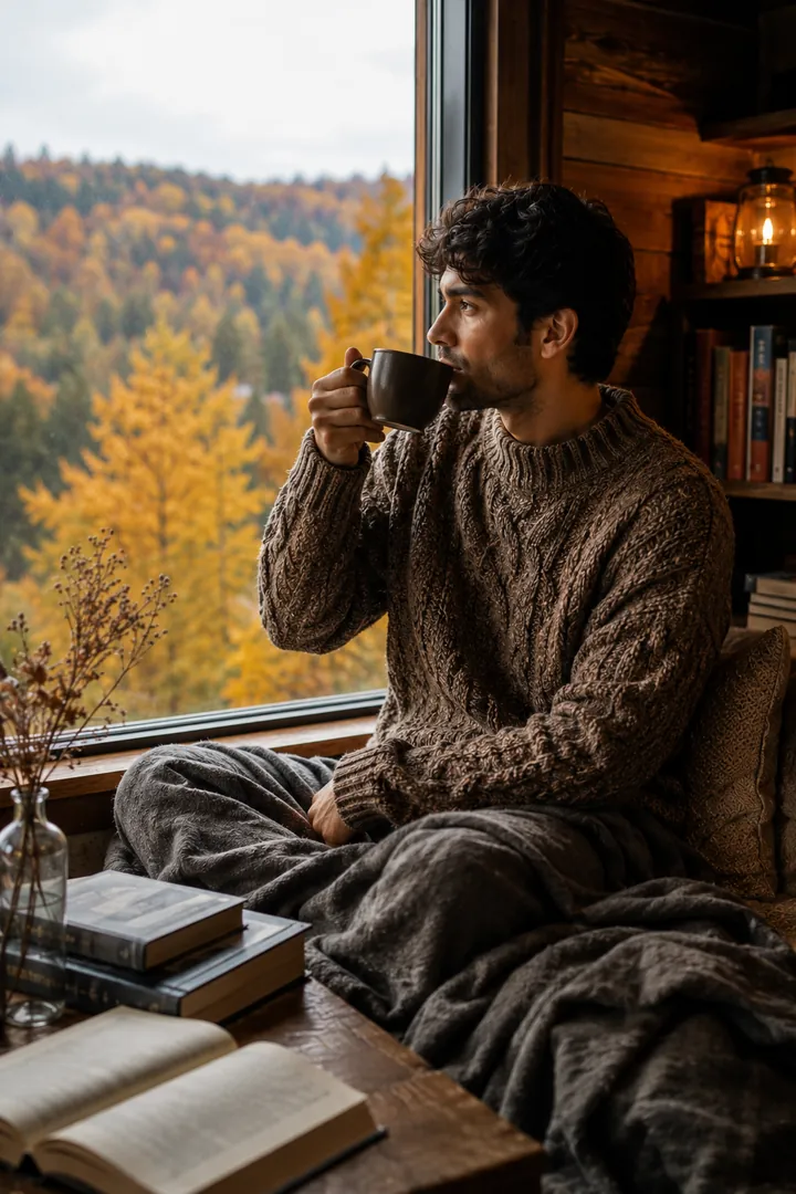 Cozy Morning Coffee: AI Cozy & Autumn Aesthetic photo effect