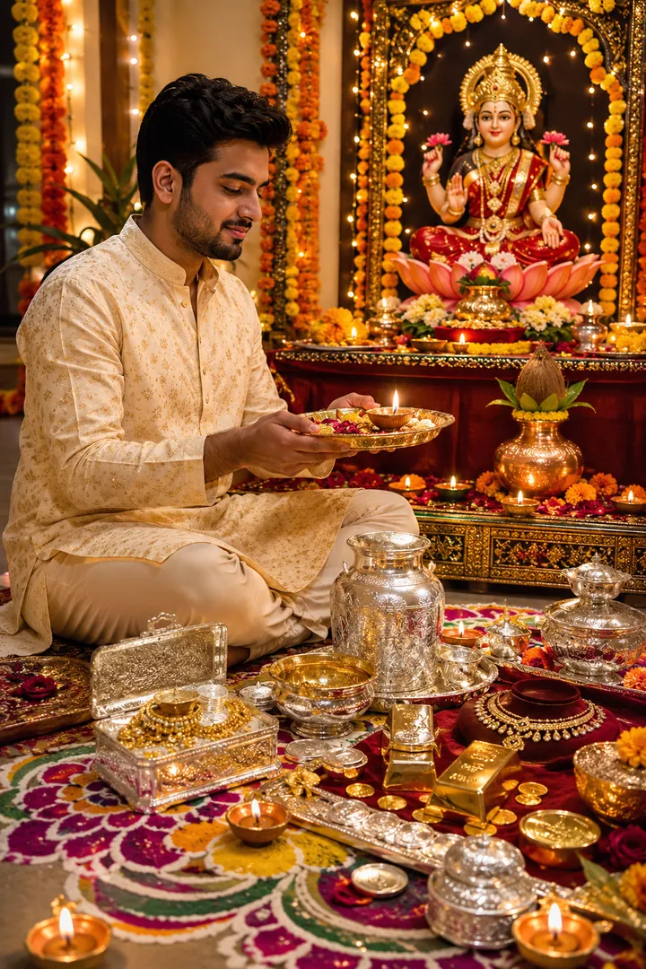 Diya & Lakshmi Puja: AI Dhanteras photo effect example 4