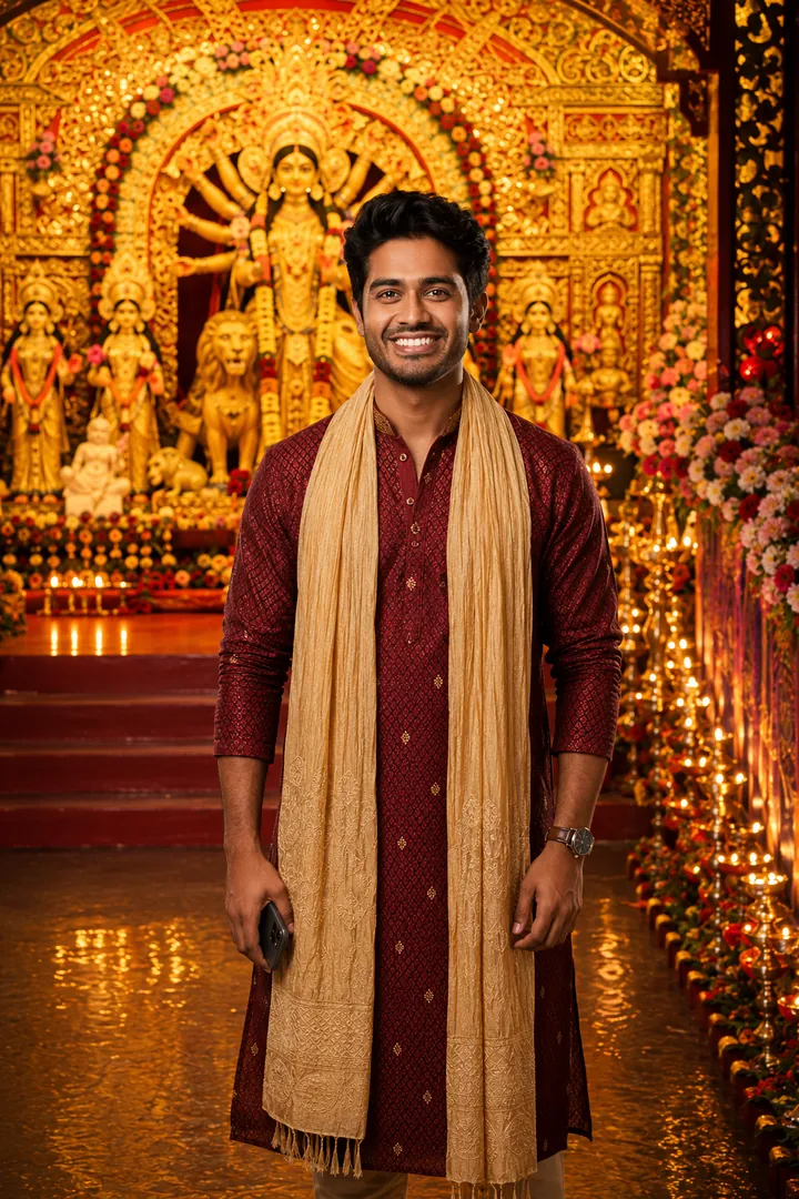 Pandal Hopping: AI Durga Puja photo effect