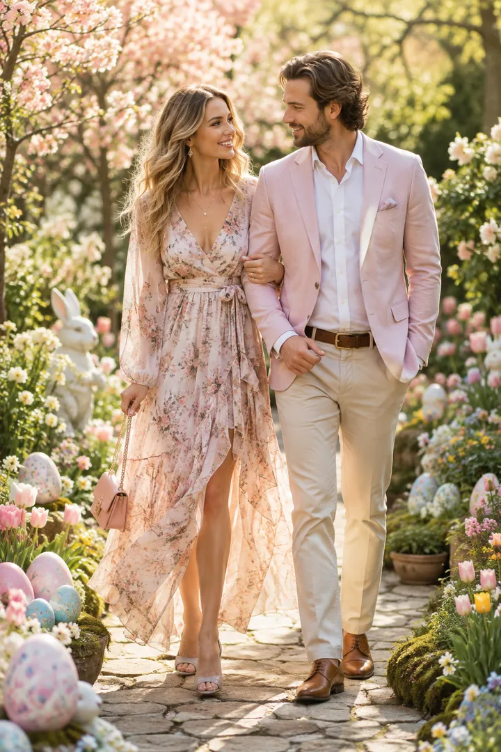 Easter Couple Portrait: AI Easter photo effect